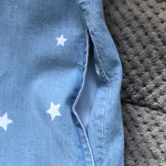 Denim & Co Stretch Shirtdress, with Stars, worn once - Picture 4 of 5